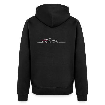 Auto Sports Cars Motorsport Racing Cars Turbo Rally - Unisex Premium Organic Zip Hoodie - black - Back - Nico (187cm)
