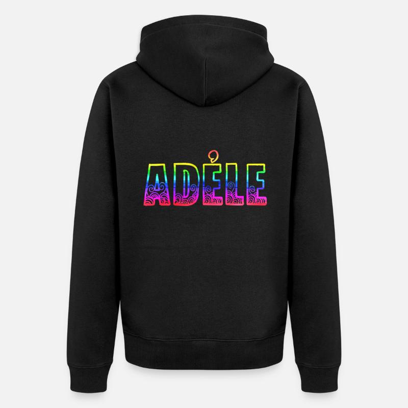 adéle rs arc-en-ciel - Veste à capuche bio Premium Unisexe - noir