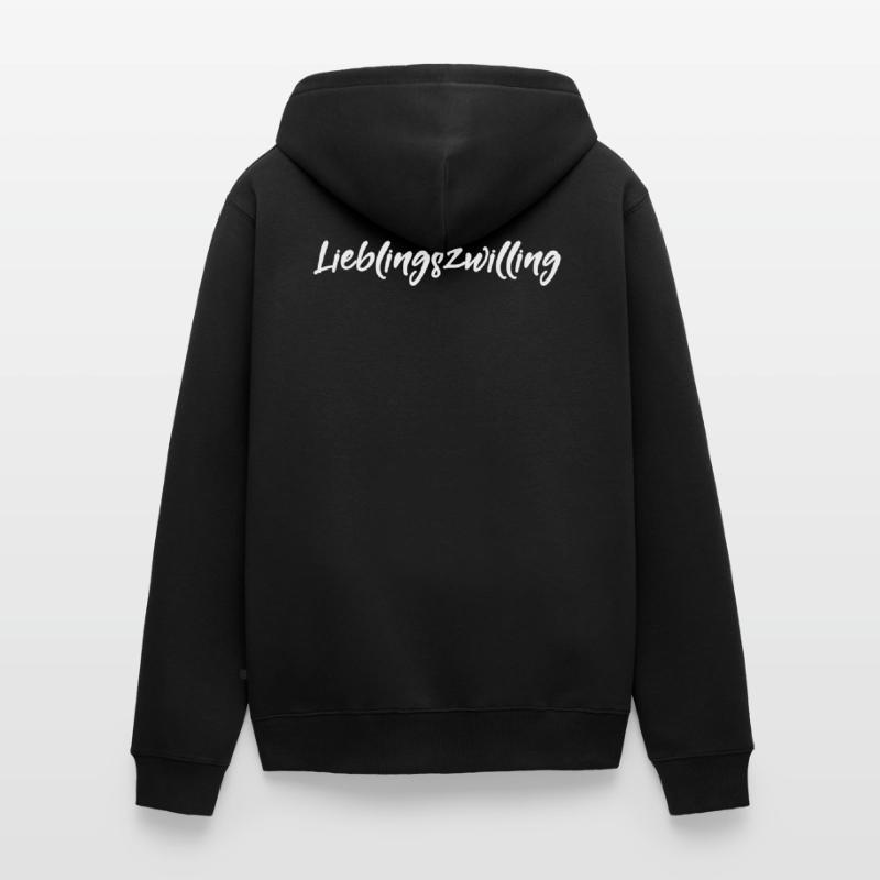Lieblingszwilling bester Zwilling Sprüche Geschenk Unisex Premium Bio Zip Hoodie