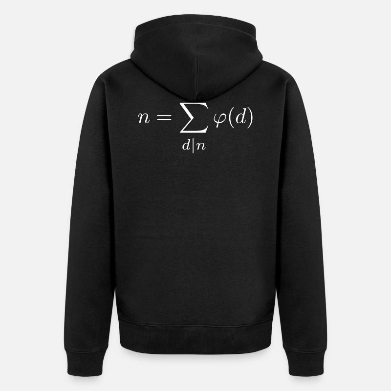 Euler phi - Veste à capuche bio Premium Unisexe - noir