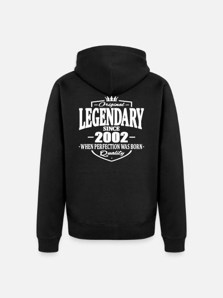 Legendary since 2002 - Unisex Premium Organic Zip Hoodie - black