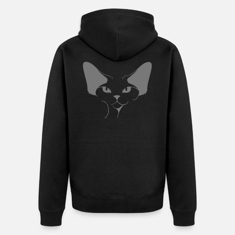 DEVON REX - Veste à capuche bio Premium Unisexe - noir
