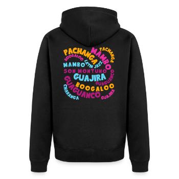Histoire de la Salsa - Danse Shirts - Veste à capuche bio Premium Unisexe - noir - Dos - Nico (187cm)