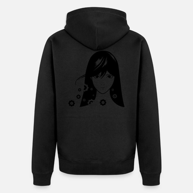 filles comiques - Veste à capuche bio Premium Unisexe - noir