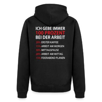 Travail - collègue cadeau amusant collègue - Veste à capuche bio Premium Unisexe - noir - Dos - Nico (187cm)