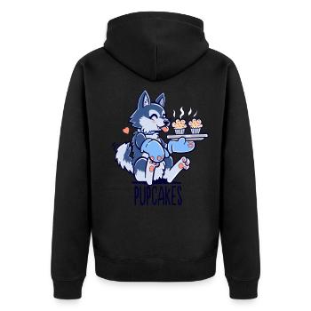 Je fais des Pupcakes - Veste à capuche bio Premium Unisexe - noir - Dos - Nico (187cm)