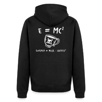 Énergie Lait Café Chimie - Veste à capuche bio Premium Unisexe - noir - Dos - Nico (187cm)