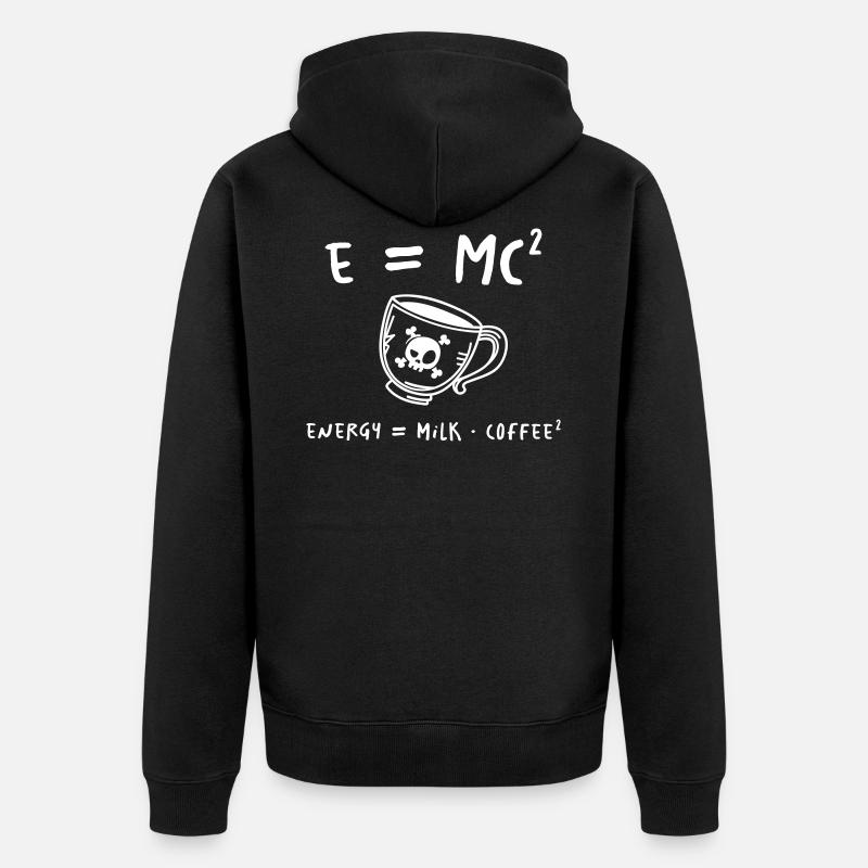Énergie Lait Café Chimie - Veste à capuche bio Premium Unisexe - noir