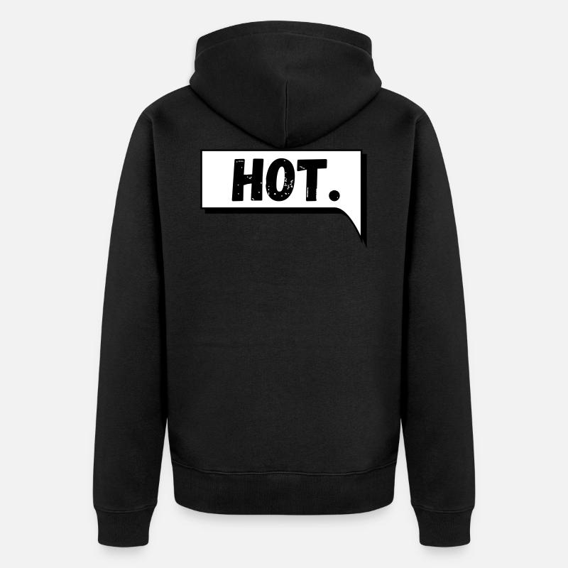 Bulle de dialogue Comic Hot - Veste à capuche bio Premium Unisexe - noir