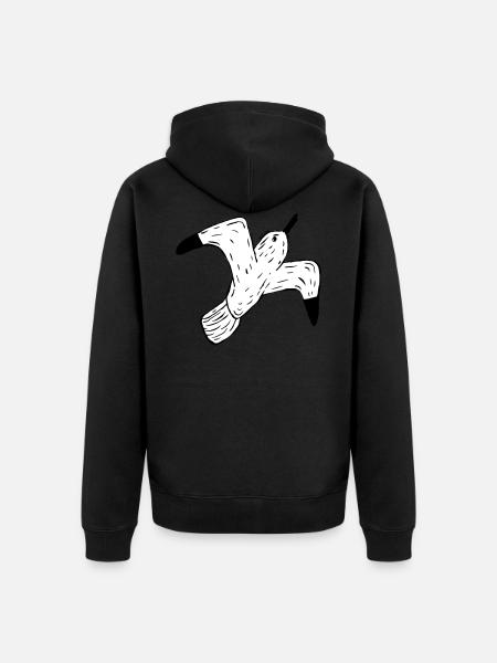 mouette - Veste à capuche bio Premium Unisexe - noir