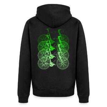 Vélo cycliste vélo vélo roue cadeau - Veste à capuche bio Premium Unisexe - noir - Dos - Nico (187cm)