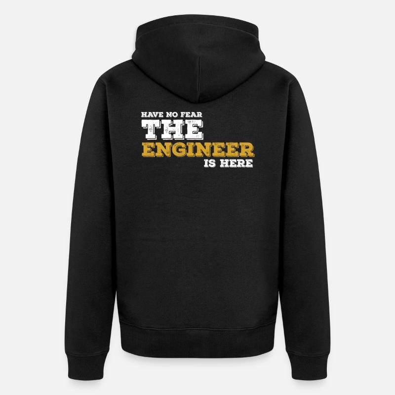 Ingenieur Engineer Techniker Geschenk Idee - Unisex Premium Bio Zip Hoodie - Schwarz
