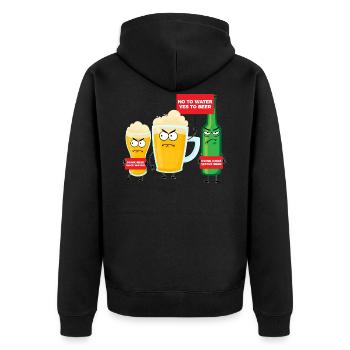 Save Water Drink Beer - Unisex Premium Organic Zip Hoodie - black - Back - Nico (187cm)