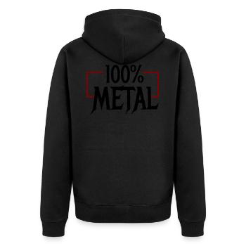 100 Heavy Metal - Veste à capuche bio Premium Unisexe - noir - Dos - Nico (187cm)