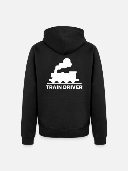 motorman - Unisex Premium Organic Zip Hoodie - black
