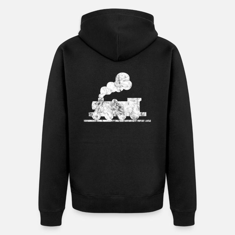 chemin de fer - Veste à capuche bio Premium Unisexe - noir