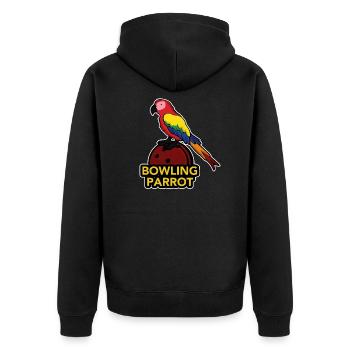 Bird Parrot On Bowling Ball Cone Gift - Unisex Premium Organic Zip Hoodie - black - Back - Nico (187cm)