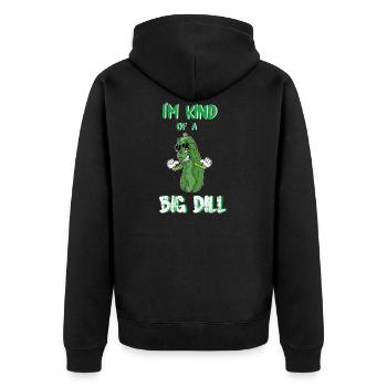 Je suis un peu un gros aneth - Veste à capuche bio Premium Unisexe - noir - Dos - Nico (187cm)