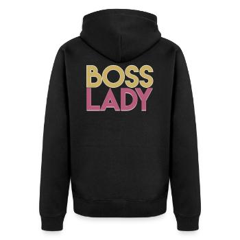 Patronne - Veste à capuche bio Premium Unisexe - noir - Dos - Nico (187cm)