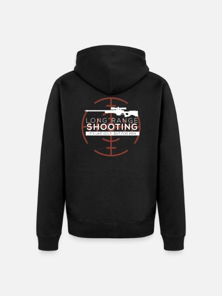 Long Range Shooting - Unisex Premium Organic Zip Hoodie - black