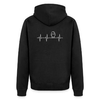 Oeuf drôle cuisine petit déjeuner - Veste à capuche bio Premium Unisexe - noir - Dos - Nico (187cm)