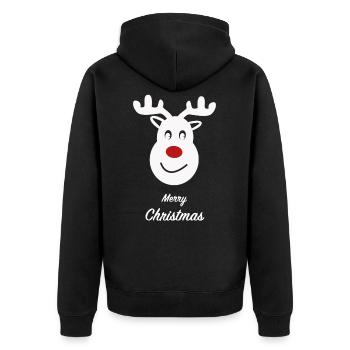 Noël - Veste à capuche bio Premium Unisexe - noir - Dos - Nico (187cm)