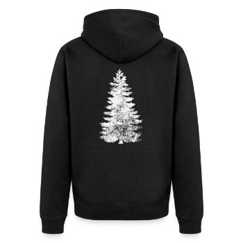 arbre de Noël - Veste à capuche bio Premium Unisexe - noir - Dos - Nico (187cm)