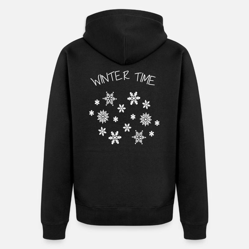 flocon de neige - Veste à capuche bio Premium Unisexe - noir