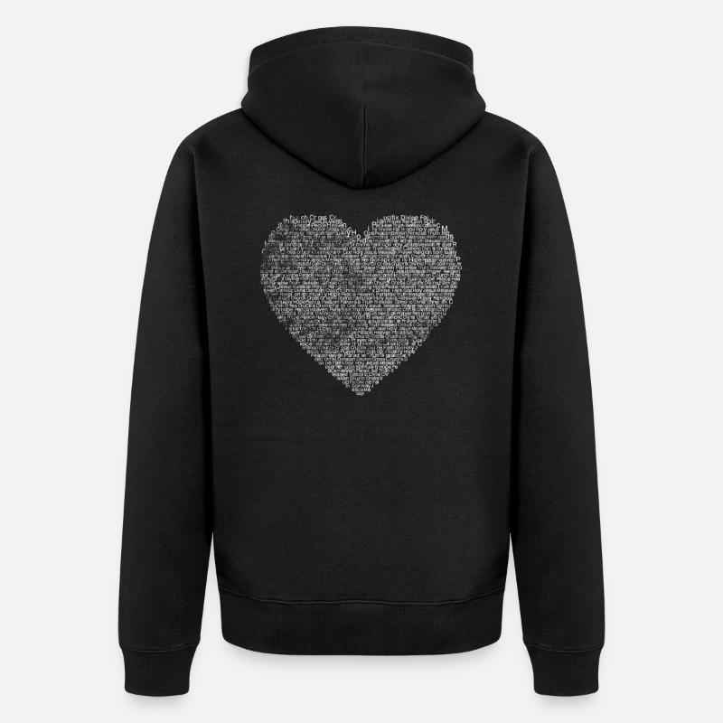 Jesus Liebe - Unisex Premium Bio Zip Hoodie - Schwarz