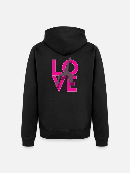 Liebesgymnastik - Unisex Premium Bio Zip Hoodie - Schwarz