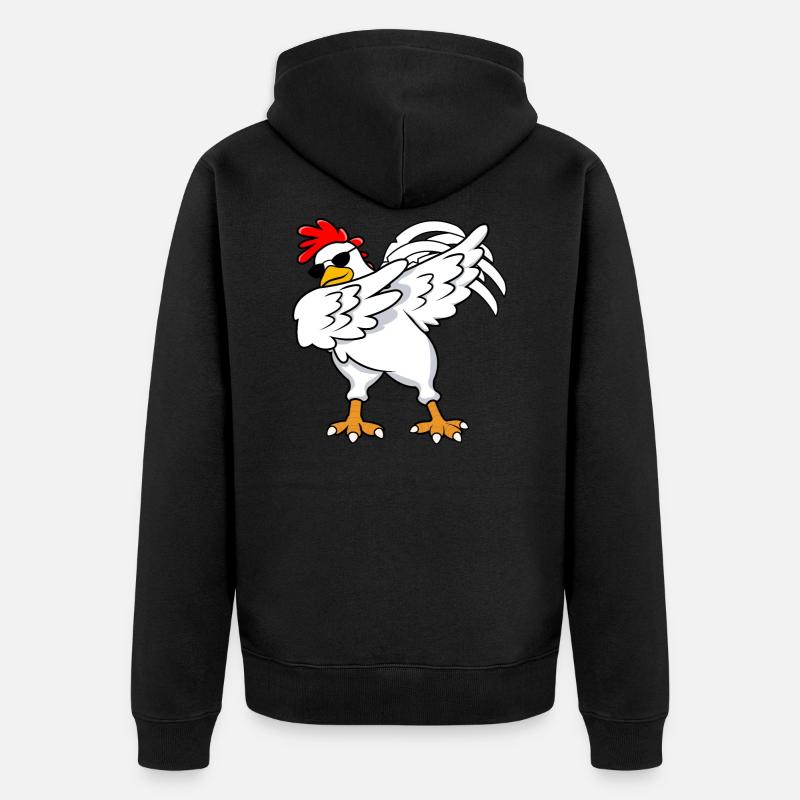 Dabbing Chicken - Veste à capuche bio Premium Unisexe - noir