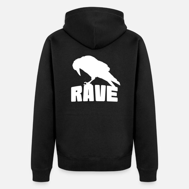 Rabe - Unisex Premium Bio Zip Hoodie - Schwarz