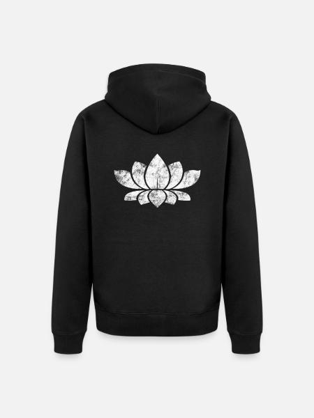 fleur de lotus - Veste à capuche bio Premium Unisexe - noir