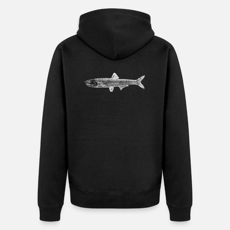 Fisch - Unisex Premium Bio Zip Hoodie - Schwarz