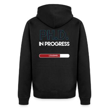 PhD Chargement en cours - Veste à capuche bio Premium Unisexe - noir - Dos - Nico (187cm)