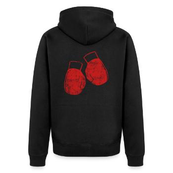 Gants de boxe - Veste à capuche bio Premium Unisexe - noir - Dos - Nico (187cm)