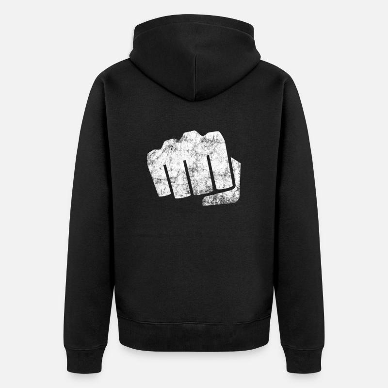 poing - Veste à capuche bio Premium Unisexe - noir