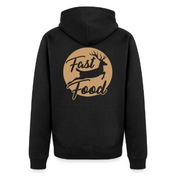 Fast food - Veste à capuche bio Premium Unisexe - noir - Dos - Nico (187cm)