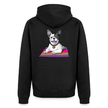French Bulldog French Bully Gift - Veste à capuche bio Premium Unisexe - noir - Dos - Nico (187cm)