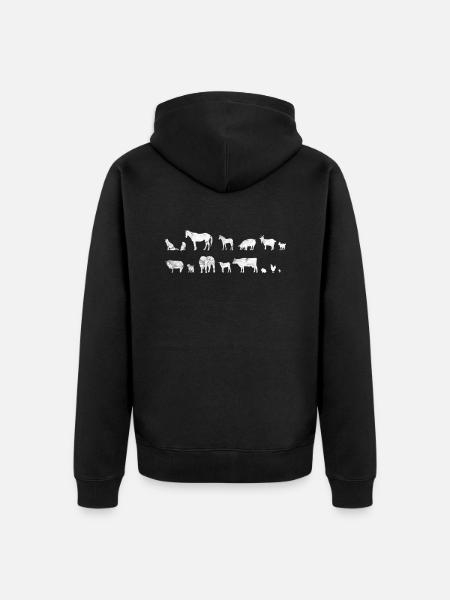 Fermier Fermier Fermier - Veste à capuche bio Premium Unisexe - noir