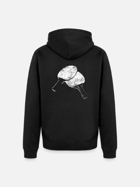 Tischtennis - Premium økologisk unisex-hættejakke - sort