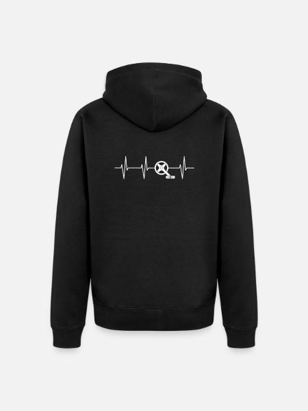 Pedals bicycle cyclist funny mountain bike - Unisex Premium Organic Zip Hoodie - black