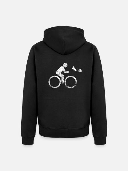Mountainbike - Unisex Premium Bio Zip Hoodie - Schwarz