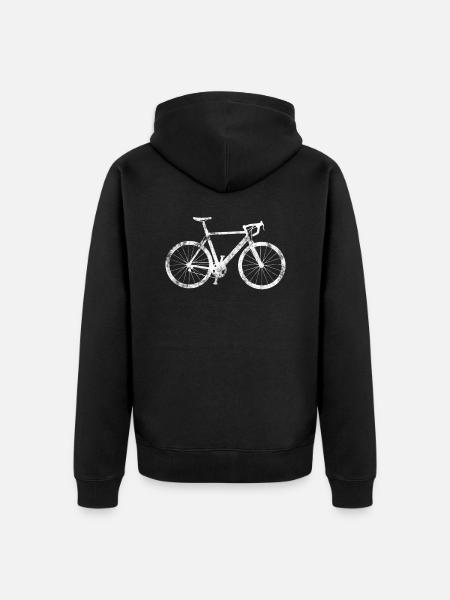 racer - Unisex Premium Organic Zip Hoodie - black