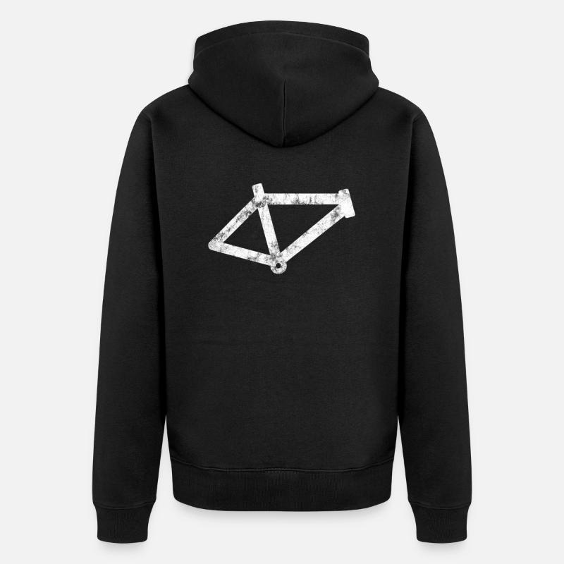 Fahrrad - Unisex Premium Bio Zip Hoodie - Schwarz