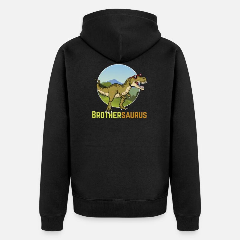 Brothersaurus - Unisex Premium Bio Zip Hoodie - Schwarz