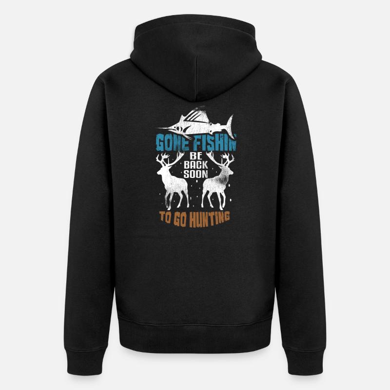 Allé pêcher Huntin - Veste à capuche bio Premium Unisexe - noir