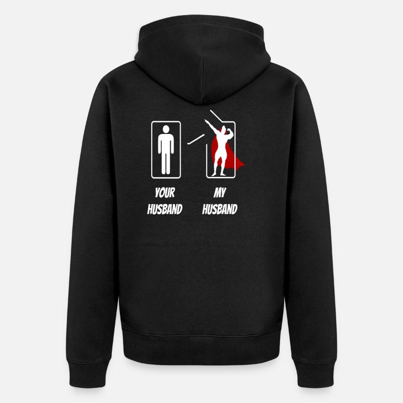Votre mari mon mari - Veste à capuche bio Premium Unisexe - noir