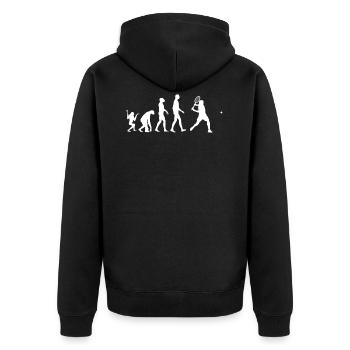 Evolution du joueur de tennis - Veste à capuche bio Premium Unisexe - noir - Dos - Nico (187cm)