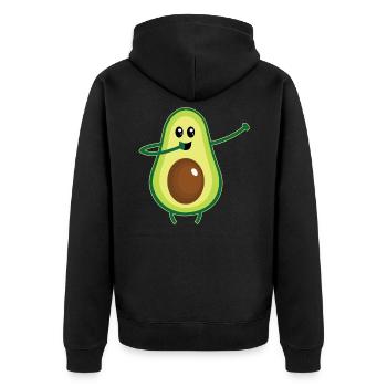 Tampon à l'avocat - Veste à capuche bio Premium Unisexe - noir - Dos - Nico (187cm)
